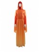 Star Wars Episode I The Phantom Menace Padme Amidala Orange Gradient Dress Halloween Cosplay Costume Full Set