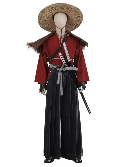 Ghost Of Tsushima Jin Sakai Red Samurai Suit Halloween Cosplay Costume Set