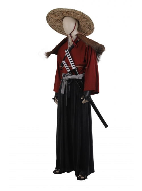 Ghost Of Tsushima Jin Sakai Red Samurai Suit Halloween Cosplay Costume Set