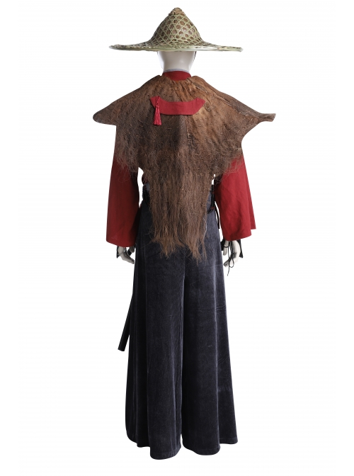 Ghost Of Tsushima Jin Sakai Red Samurai Suit Halloween Cosplay Costume Set