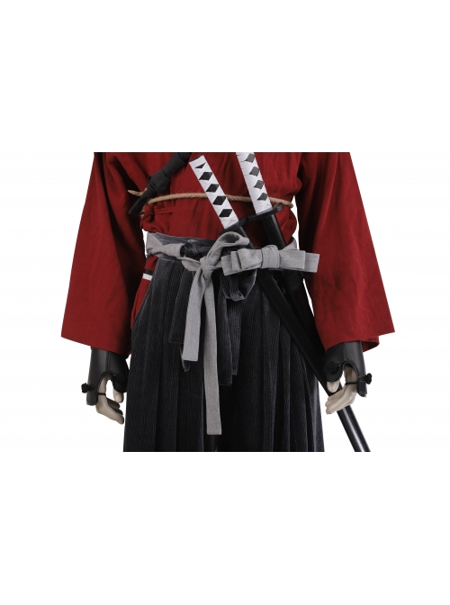 Ghost Of Tsushima Jin Sakai Red Samurai Suit Halloween Cosplay Costume Set