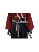 Ghost Of Tsushima Jin Sakai Red Samurai Suit Halloween Cosplay Costume Set