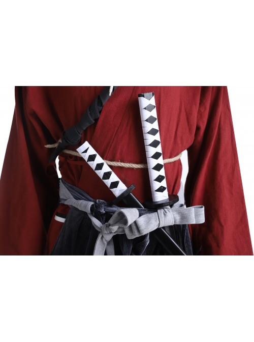 Ghost Of Tsushima Jin Sakai Red Samurai Suit Halloween Cosplay Costume Set