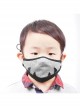 Black Tusk Decoration Grey Punk Knit Kids Mask