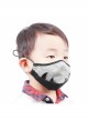 Black Tusk Decoration Grey Punk Knit Kids Mask
