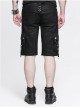 Metal Zipper Decoration Metal Buckle Leather Leg Loop Black Punk Middle Pants