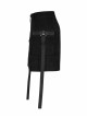 Steam Punk Female Black Zipper Strap High Waist Short Skirt