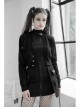 Steam Punk Female Black Zipper Strap High Waist Short Skirt