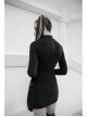 Steam Punk Female Black Zipper Strap High Waist Short Skirt