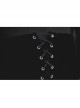 Steam Punk Female Black Velvet High Waist Binding Strap Dress