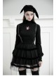 Steam Punk Female Black Mesh STitching Strap High Waist Dress