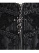 Fur Collar Side Metal Chain Metal Tassels Decoration Wine Red Gothic Cloak