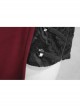 Fur Collar Side Metal Chain Metal Tassels Decoration Wine Red Gothic Cloak