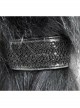 Big Fur Collar Metal Buckle Leather Hasp Cuff Black Gothic Maxi Coat
