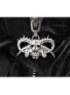 Front Metal Retro Button False Waist Closure Black Gothic Double-Sided Wool Maxi Coat