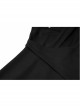 Steam Punk Female Casual Black High Waist Metal Buckle Elastic Dress