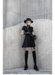 Steam Punk Female Casual Black High Waist Metal Buckle Elastic Dress
