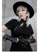 Steam Punk Female Casual Black High Waist Metal Buckle Elastic Dress