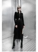 Steam Punk Female Black Fishnet Mesh Stitching Irregular Hem Long Skirt