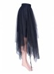 Steam Punk Female Casual Loose Dark Mesh Stitching Long Skirt
