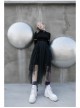 Steam Punk Female Casual Loose Dark Mesh Stitching Long Skirt