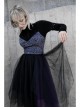 Steam Punk Female Casual Loose Dark Mesh Stitching Long Skirt