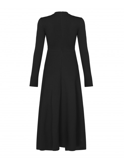 Steam Punk Female Black Mesh Stitching Buckle Split Dress