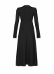 Steam Punk Female Black Mesh Stitching Buckle Split Dress