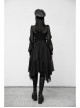 Steam Punk Female Black Elegant Chiffon Lace Stitching High Waist Dress