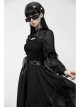 Steam Punk Female Black Elegant Chiffon Lace Stitching High Waist Dress
