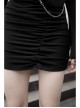 Steam Punk Female Black Hollow Slim-fitting Long Sleeve Dress