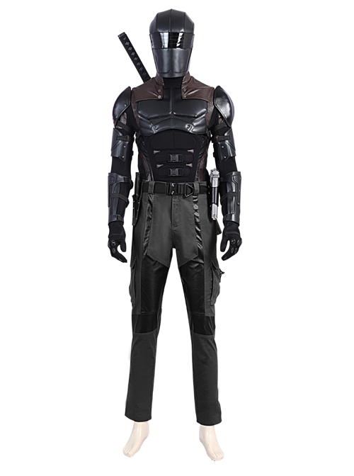G.I.Joe Retaliation Snake Eyes Black Battle Suit Halloween Cosplay Costume Full Set Without Props Weapon