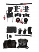 G.I.Joe Retaliation Snake Eyes Black Battle Suit Halloween Cosplay Costume Full Set Without Props Weapon