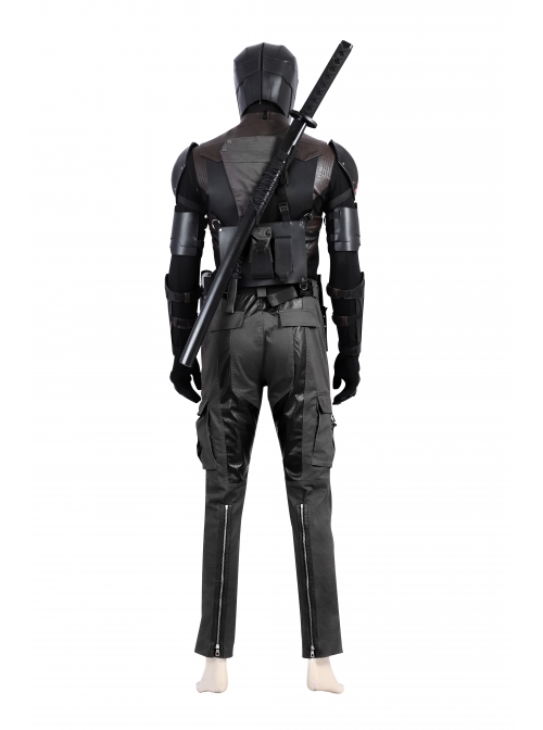 G.I.Joe Retaliation Snake Eyes Black Battle Suit Halloween Cosplay Costume Full Set Without Props Weapon