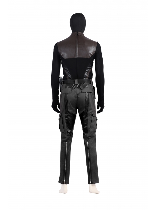 G.I.Joe Retaliation Snake Eyes Black Battle Suit Halloween Cosplay Costume Full Set Without Props Weapon