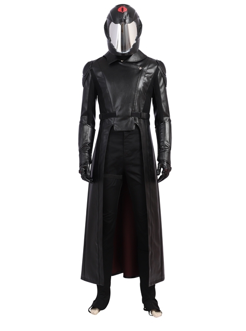 G.I.Joe Retaliation Cobra Commander Black Battle Suit Halloween Cosplay Costume Full Set