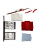 Mulan Red Battle Suit Halloween Cosplay Costume Full Set Without Props Sword