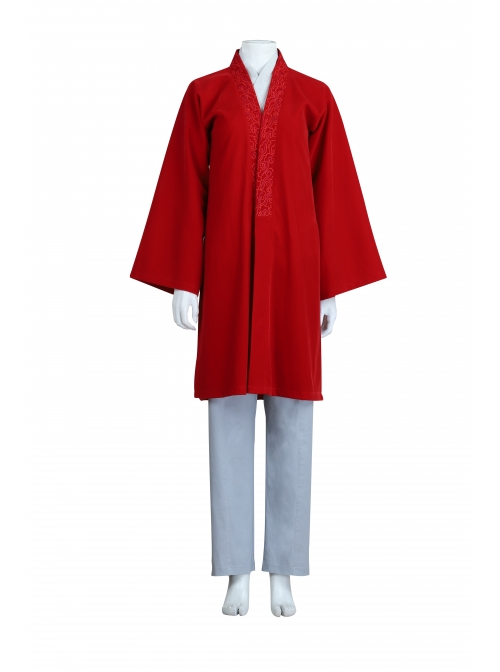 Mulan Red Battle Suit Halloween Cosplay Costume Full Set Without Props Sword