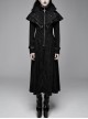Big Pendulum Collar Hand Embroidery Shawl Cross Pendant Decoration Black Punk Long Coat