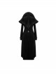 Big Pendulum Collar Hand Embroidery Shawl Cross Pendant Decoration Black Punk Long Coat