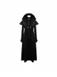 Big Pendulum Collar Hand Embroidery Shawl Cross Pendant Decoration Black Punk Long Coat