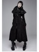Big Pendulum Collar Hand Embroidery Shawl Cross Pendant Decoration Black Punk Long Coat