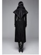 Big Pendulum Collar Hand Embroidery Shawl Cross Pendant Decoration Black Punk Long Coat