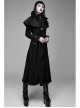 Big Pendulum Collar Hand Embroidery Shawl Cross Pendant Decoration Black Punk Long Coat