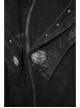 Big Pendulum Collar Hand Embroidery Shawl Cross Pendant Decoration Black Punk Long Coat