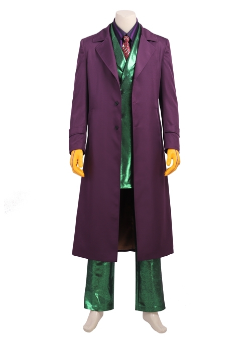 Gotham Season 5 The Joker Purple Coat Green Suit Halloween Cosplay Costume Full Set