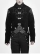 Front Chest Hand Embroidery Vintage Hook Clasp Black Gothic Weft Velvety Coat
