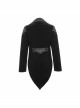 Front Chest Hand Embroidery Vintage Hook Clasp Black Gothic Weft Velvety Coat