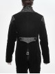 Front Chest Hand Embroidery Vintage Hook Clasp Black Gothic Weft Velvety Coat