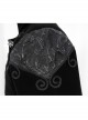Front Chest Hand Embroidery Vintage Hook Clasp Black Gothic Weft Velvety Coat